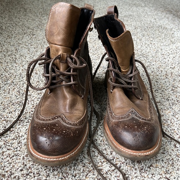 John Varvatos Brown Genuine Leather Boots Size:12M - Picture 1 of 7